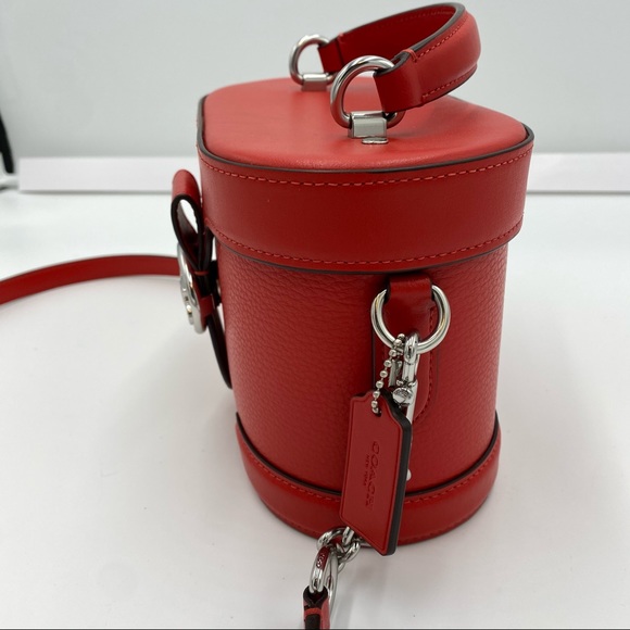 Coach PebbleLeather Georgia Crossbody Bright Poppy - Picture 4 of 11
